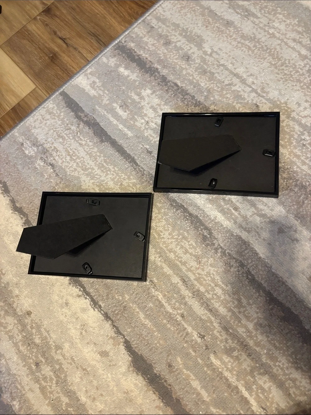 Sleek Black Photo Frames (2) 5x7 or 7x5 - Contemporary Display